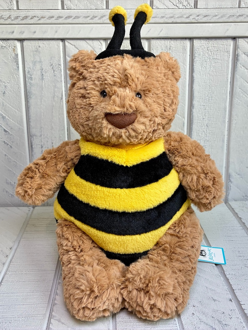Jellycat Bartholomew Bear Bumblebee Plush Teddy Bear Retired Collectible Bear